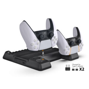 PS 5 Подставка для консоли и двух джойстиков,с функцией подзарядки (DOBE TP5-0593) 1