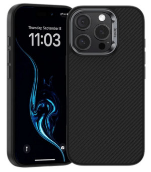 Чехол Benks ArmorPro Case built with Kevlar® 600D для iPhone 16 Pro 6.3", цвет черный (Black/Metal F 1