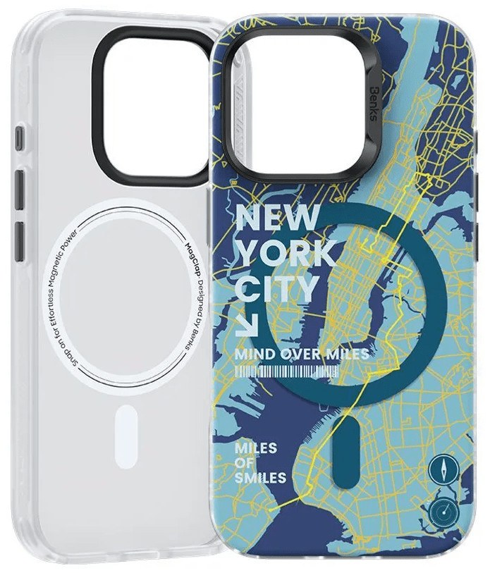 Чехол силиконовый Benks NEW YORK Phone Case (MagSafe) для iPhone 16 Pro 6.3" 1 Чехол силиконовый Benks NEW YORK Phone Case (MagSafe) для iPhone 16 Pro 6.3" 1