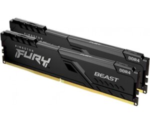 ОЗУ Kingston 16GB 3600MHz DDR4 CL17 DIMM (Kit of 2) Fury Beast Black KF436C17BBK2/16 1
