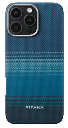 Чехол PITAKA Tactile Woven Case для iPhone 16 Pro 6.3", принт восход луны (Moonrise) 1