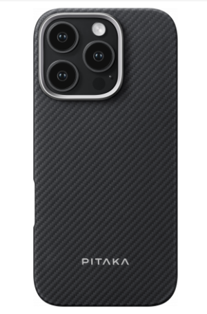 Чехол PITAKA Ultra-Slim Case для iPhone 16 Pro Max 6.9", черный/серый (Black/Grey Twill) 600D 1