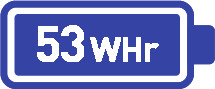icon 53Whr Battery Capacity