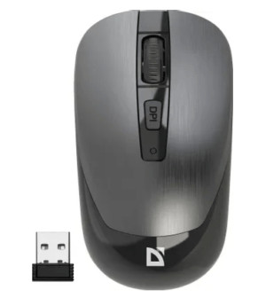 Мышь беспров Defender Wave MM-995 серая бесшумн (52993) 1