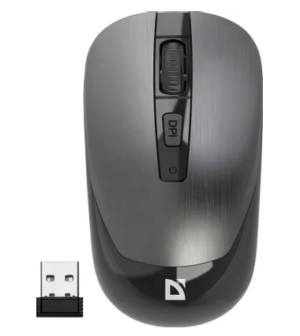 Мышь беспров Defender Wave MM-995 серая бесшумн (52993) 1