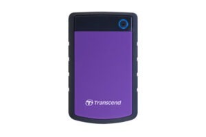 HDD ext 2.5" 2.0TB USB3.0 Transcend StoreJet 25H3, прорезиненный, чёрный/фиолетовый (TS2TSJ25H3P) во 1