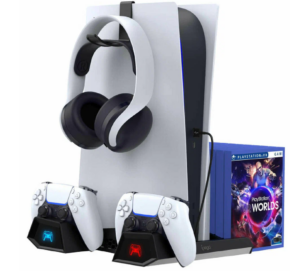 PS 5 Подставка для консоли и двух джойстиков,с функцией подзарядки (PEGA PG-P5023A) 1