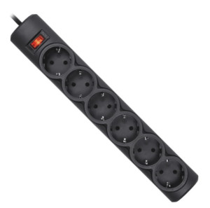 Сетевой фильтр Defender DFS 151 1,8 m, ч, 6 роз (99494) 1
