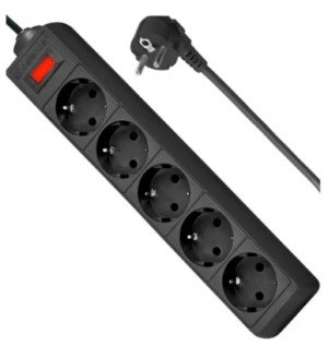 Сетевой фильтр Defender ES 1.8 черный, 1,8 м, 5 роз (99484) 1 Сетевой фильтр Defender ES 1.8 черный, 1,8 м, 5 роз (99484) 1