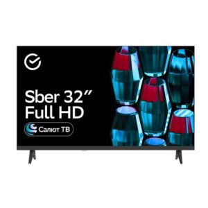 Телевизор Sber SDX 32F2139 черный 1920x1080, Full HD, 60 Гц, Wi-Fi, Smart TV, Салют ТВ 1