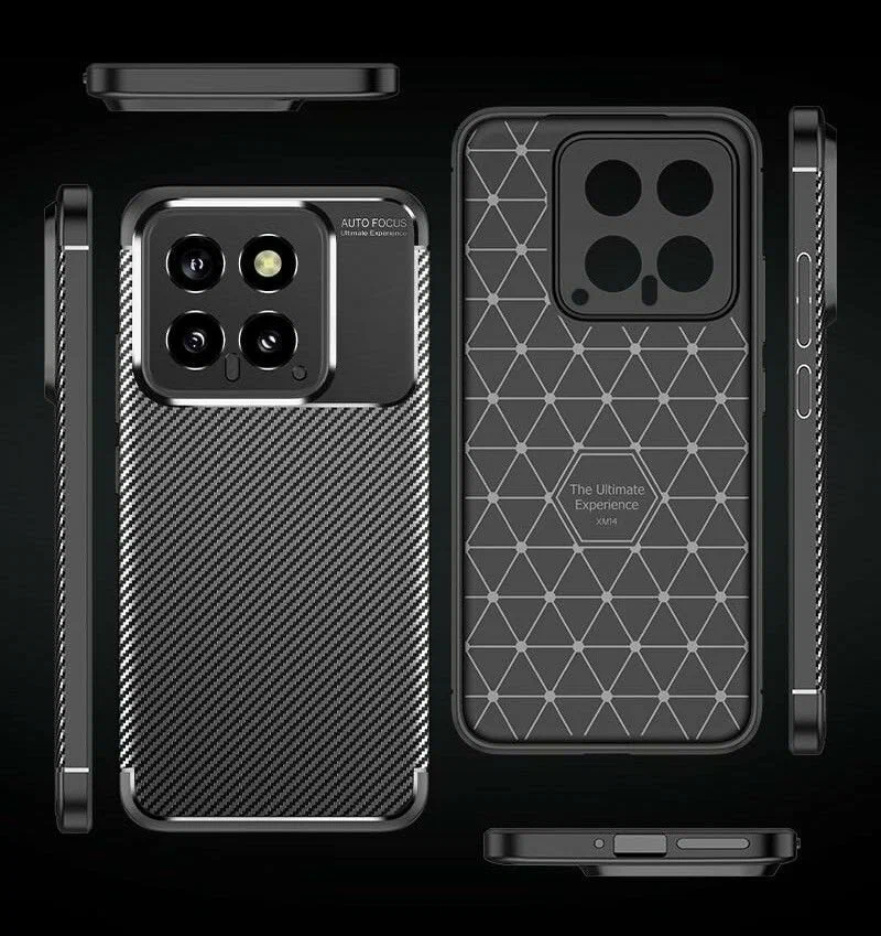 Чехол-накладка Карбон c Magsafe для Xiaomi Redmi 14C черный/серый 2 Чехол-накладка Карбон c Magsafe для Xiaomi Redmi 14C черный/серый 2