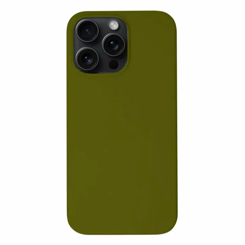 Накладка Silicone Case for iPhone 14 Pro Max  без логотипа хаки 1 Накладка Silicone Case for iPhone 14 Pro Max  без логотипа хаки 1