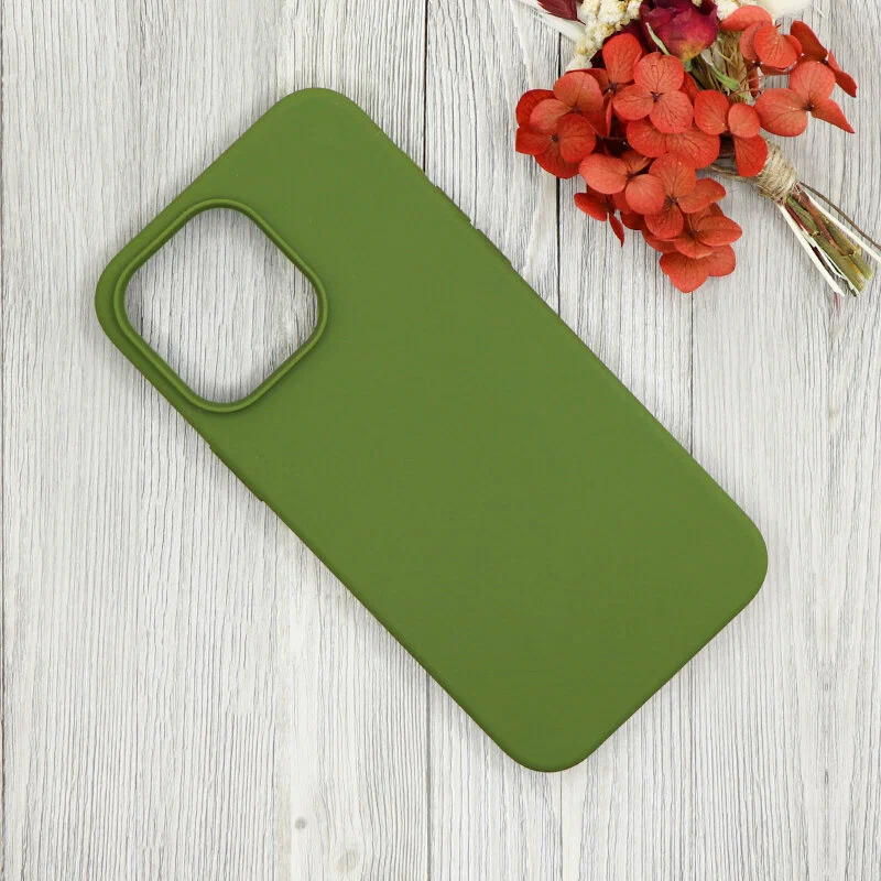 Накладка Silicone Case for iPhone 14 Pro Max  без логотипа хаки 2 Накладка Silicone Case for iPhone 14 Pro Max  без логотипа хаки 2