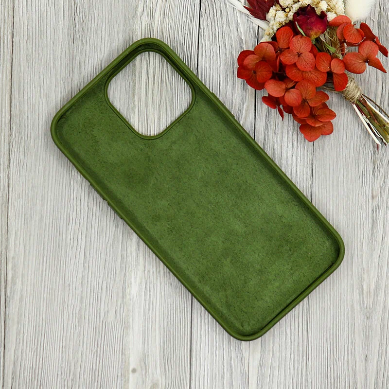 Накладка Silicone Case for iPhone 14 Pro Max  без логотипа хаки 3 Накладка Silicone Case for iPhone 14 Pro Max  без логотипа хаки 3