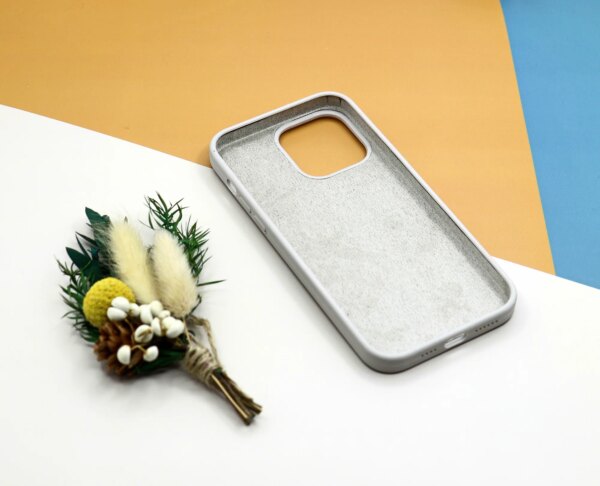 Накладка Silicone Case for iPhone 14 Pro Max  без логотипа светло-серый 4