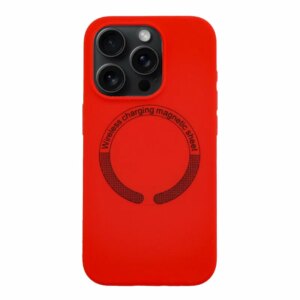 Накладка Silicone Case for iPhone 15 Pro Max  без логотипа красный 1
