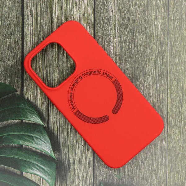 Накладка Silicone Case for iPhone 15 Pro Max  без логотипа красный 2