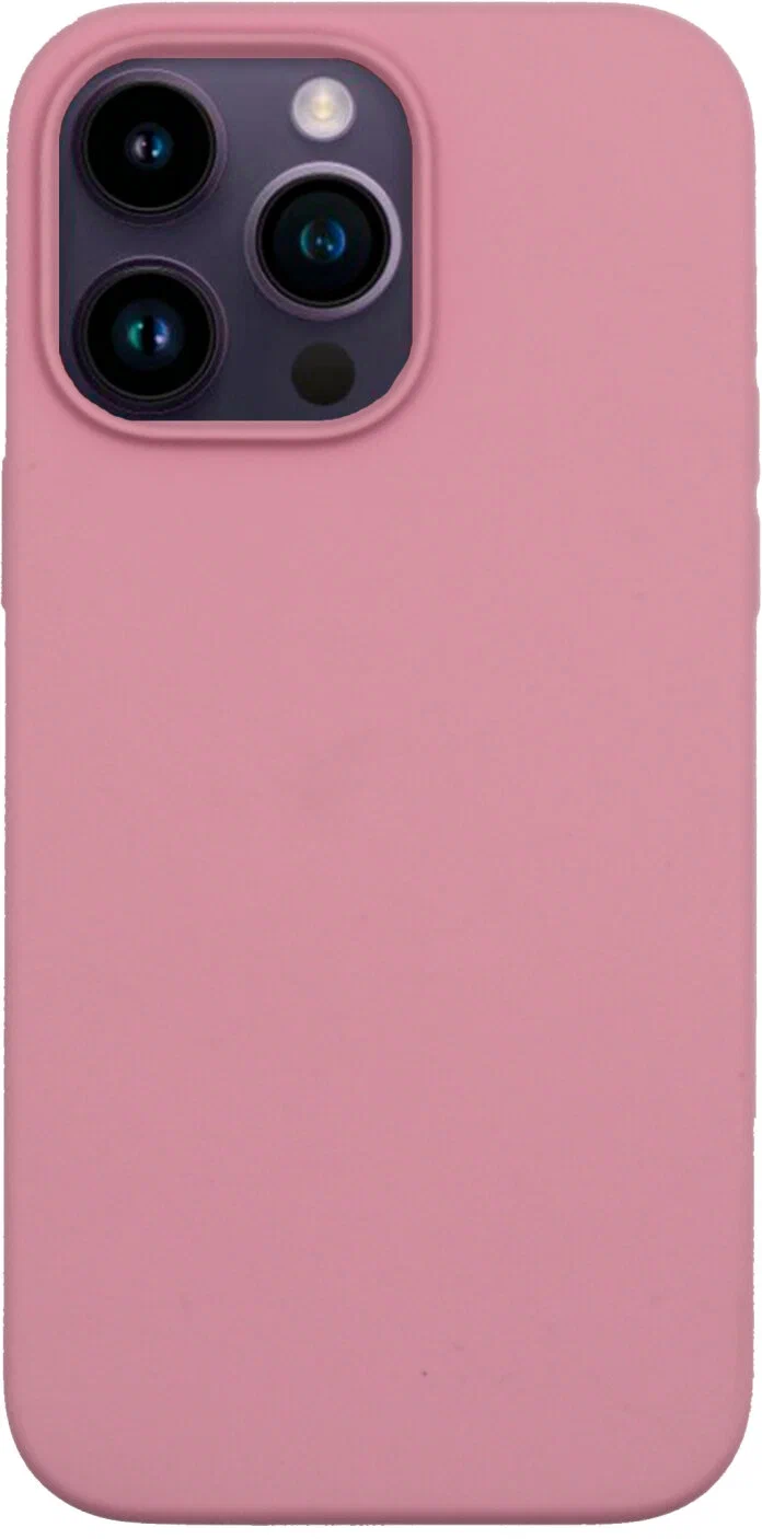 Накладка Silicone Case for iPhone 14 Pro без логотипа бледно-розовый 1 Накладка Silicone Case for iPhone 14 Pro без логотипа бледно-розовый 1