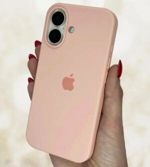 Накладка Silicone Case for iPhone 16 без логотипа ярко-розовый 1