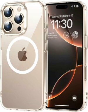 Чехол Shefange черные блестки с MagSafe для Ifone 16 Pro Max 1