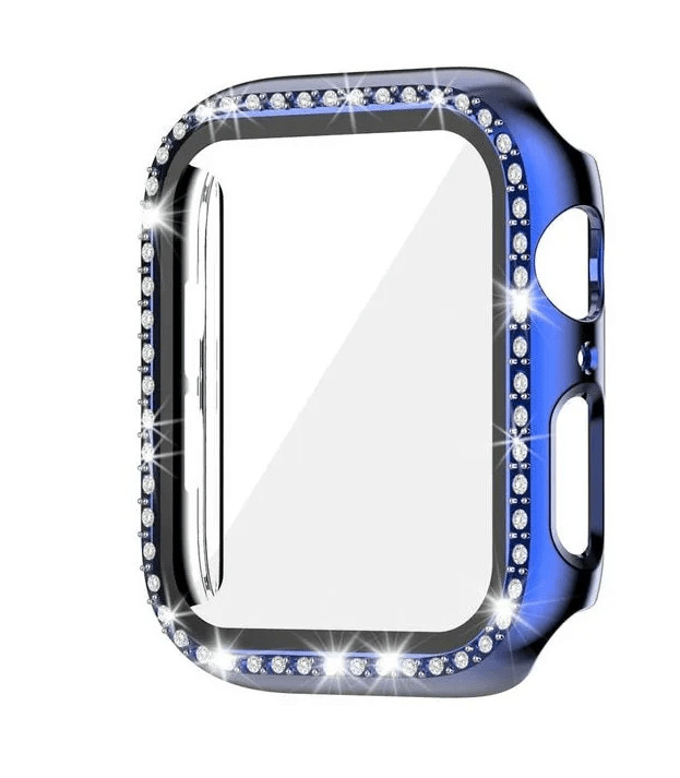 Чехол на смартчасы Watch Cace со стразами Apple Watch 42 mm Синий 1 Чехол на смартчасы Watch Cace со стразами Apple Watch 42 mm Синий 1