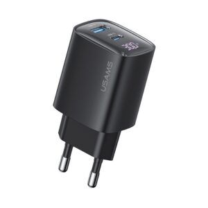 СЗУ USAMS CC229 30W USB/USB-C +LCD black 1