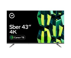 Телевизор Sber SDX 43U4014 черный 3840x2160, 4K Ultra HD, 60 Гц, Wi-Fi, Smart TV, Салют ТВ 1