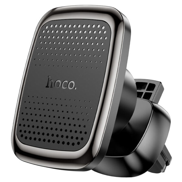 Автодержатель Hoco CA106 Air outlet magnetic car holder black metal gray 1