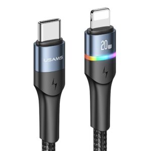 Кабель Type-C/Lightning USAMS US-SJ538 U76 20W PD Fast Charging 1.2m black 1