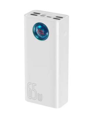 Power Bank Baseus OS Amblight 30000mAh White 65W (Cable Type-C to Type-C 100W 1m White） 1