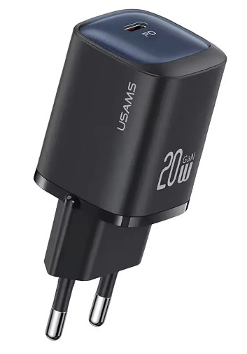 СЗУ USAMS CC248 20W USB-C black 1 СЗУ USAMS CC248 20W USB-C black 1