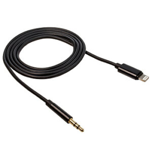 Адаптер WALKER IP (папа) -- AUX (папа) (3.5мм jack) black WA-022 1