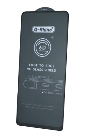 Защ стекло G-Rhino 6D Tecno Pova 5/Pova 5 Pro/Spark 20 Pro black 1