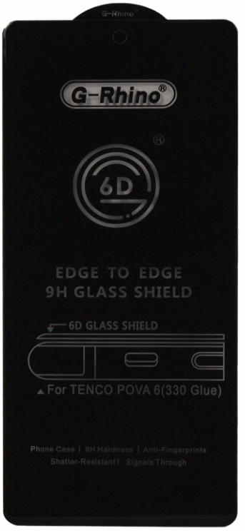 Защ стекло G-Rhino 6D Tecno Pova 6  black 1 Защ стекло G-Rhino 6D Tecno Pova 6  black 1