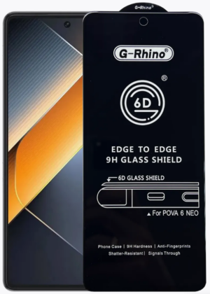 Защ стекло G-Rhino 6D Tecno Pova 6 Neo black 1