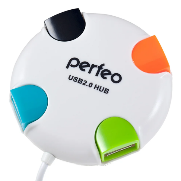 USB-HUB Perfeo 4 port, (PF-VI-H020 White) белый 1