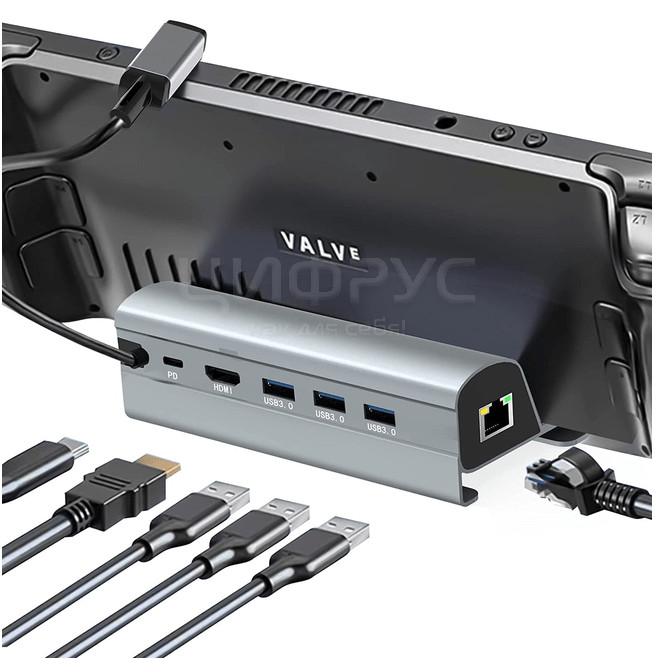 Док-станция для Valve Steam Deck, Asus ROG Ally 6 в 1 1 Док-станция для Valve Steam Deck, Asus ROG Ally 6 в 1 1