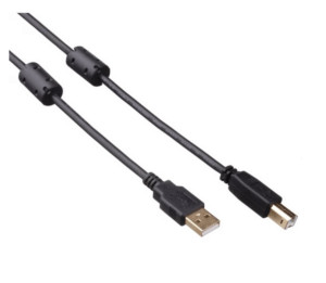 Кабель Exegate EX138946RUS USB 2.0 A-B 1.8м 2 фильтра, позолоченные контакты 1