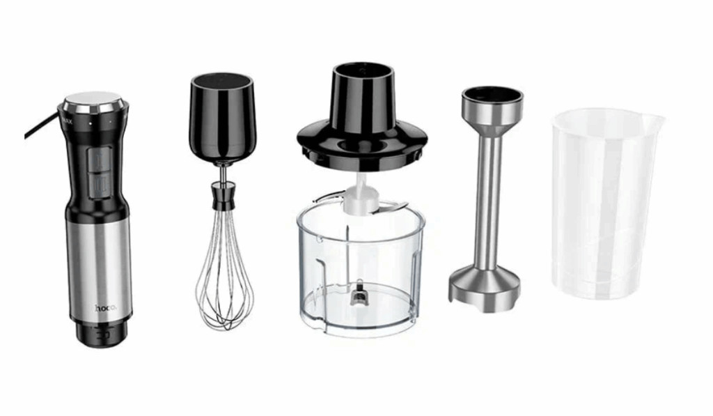 Погружной блендер Hoco HE30 500W 4в1 Silver серебристый 1 Погружной блендер Hoco HE30 500W 4в1 Silver серебристый 1