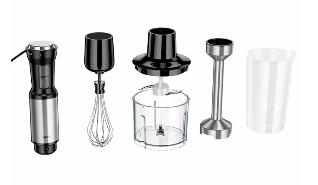 Погружной блендер Hoco HE30 500W 4в1 Silver серебристый 1 Погружной блендер Hoco HE30 500W 4в1 Silver серебристый 1