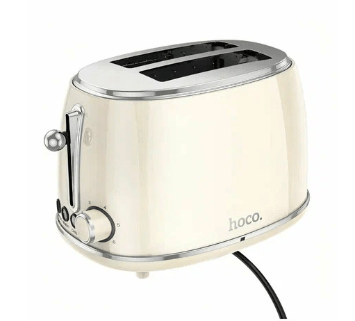 Тостер HOCO HE50 Retro Toaster 38mm, 850W, молочный белый 1 Тостер HOCO HE50 Retro Toaster 38mm, 850W, молочный белый 1