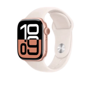 Умные часы Apple Watch Series 10 GPS, 46mm Rose Gold Starlight Sport Band - M/L 1