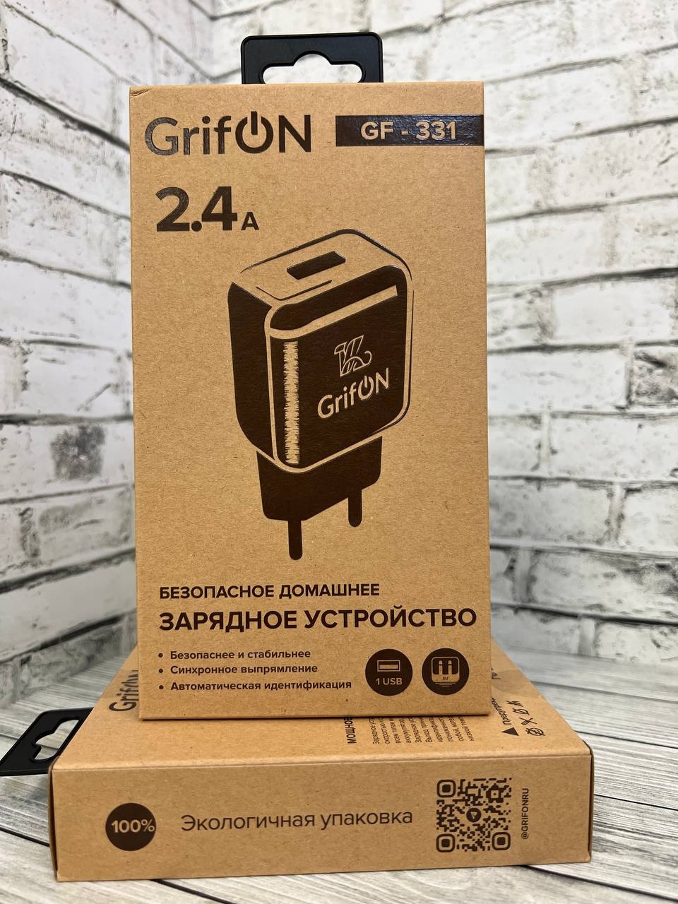 СЗУ GrifON USB 2.4A Fast Charger GF331 +Type-C 1 СЗУ GrifON USB 2.4A Fast Charger GF331 +Type-C 1