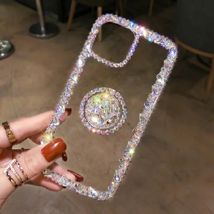 Чехол-накладка для Xiaomi Redmi 13C Черные стразы с MagSafe 2 Чехол-накладка для Xiaomi Redmi 13C Черные стразы с MagSafe 2