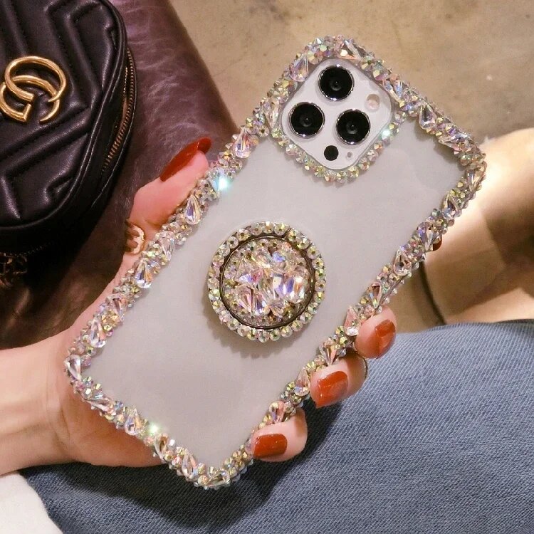 Чехол-накладка для Xiaomi Redmi 13C Черные стразы с MagSafe 3 Чехол-накладка для Xiaomi Redmi 13C Черные стразы с MagSafe 3