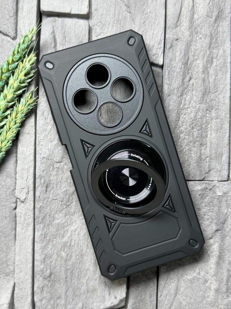 Чехол-накладка для Xiaomi Redmi 14C Черные стразы с MagSafe 4 Чехол-накладка для Xiaomi Redmi 14C Черные стразы с MagSafe 4