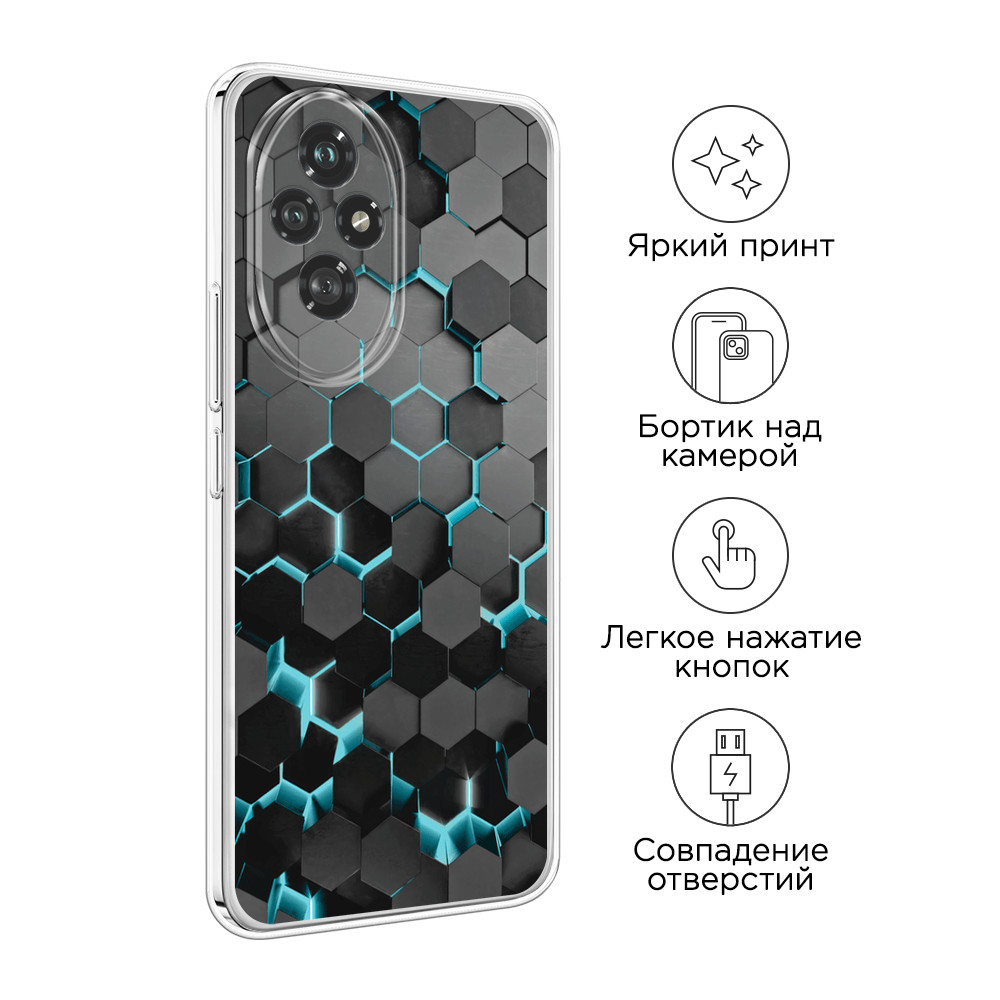 Чехол-накладка Fasion Case для Honor 200 4G/5G с защитой камеры Темно-фиолетовый 4 Чехол-накладка Fasion Case для Honor 200 4G/5G с защитой камеры Темно-фиолетовый 4