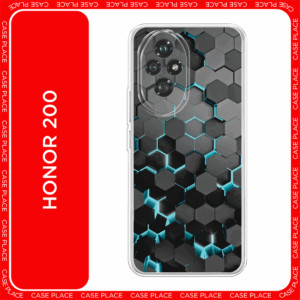 Чехол-накладка Fasion Case для Honor 200 4G/5G с защитой камеры Темно-синий 1