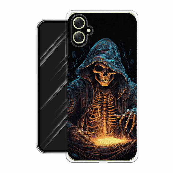 Чехол-накладка Fasion Case для Samsung A06 Голубые цветы 3