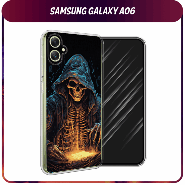 Чехол-накладка Fasion Case для Samsung A06 Голубые цветы 1